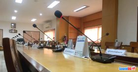 ผลงานการติดตั้ง ระบบเสียงห้องประชุม สหกรณ์ออมทรัพย์ครูระยอง จำกัด รับบริการออกแบบ และติดตั้ง ระบบเสียง และระบบภาพ เช่น ระบบเสียงห้องประชุม