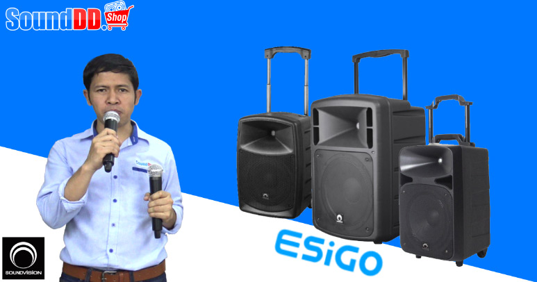 รีวิว ESiGO Series ตู้ลำโพงเคลื่อนที่ ลากจูง จาก SOUNDVISION คุณภาพสูง มีแบตเตอร์รี่ในตัว เหมาะสำหรับใช้งานนอกสถานที่ และมีไมค์ลอยมาให้พร้อมใช้งานอีก 2 ตัว