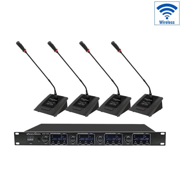 SOUNDVISION WCM-440 ชุดไมค์ประชุมสำหรับ 4 ท่าน แบบไร้สาย ย่าน UHF