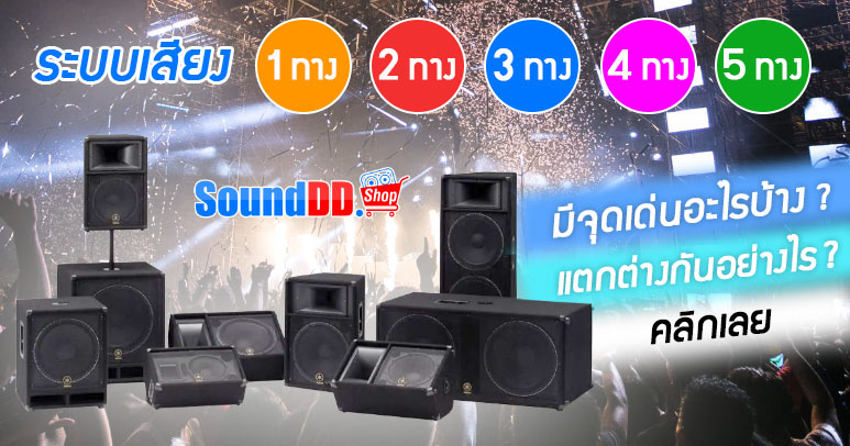 ระบบเสียง 1 ทาง, 2 ทาง, 3 ทาง, 4 ทาง, 5 ทาง มีจุดเด่นอะไรบ้างและแตกต่างกันอย่างไร? วันนี้เรามาดูว่า ระบบเสียงแบบ 1 way, 2 way, 3 way, 4 way, 5 way ต่อยังไง