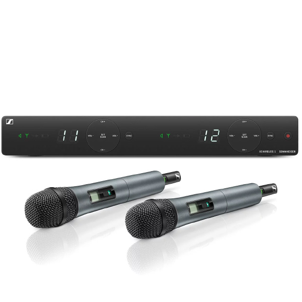 SENNHEISERXSW 1-825 DUAL ชุดไมค์ลอยมือถือคู่ ย่าน UHF 2-channel wireless system สำหรับร้องเพลง และงานพูด รับประกันของแท้! ส่งฟรี!