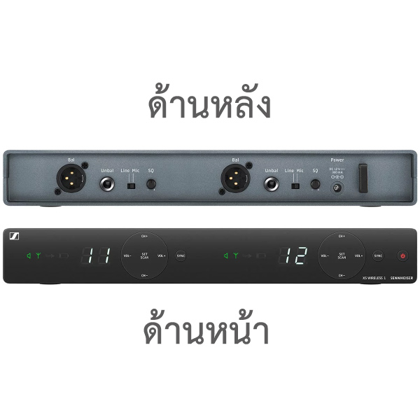 SENNHEISERXSW 1-825 DUAL ชุดไมค์ลอยมือถือคู่ ย่าน UHF 2-channel wireless system สำหรับร้องเพลง และงานพูด รับประกันของแท้! ส่งฟรี!