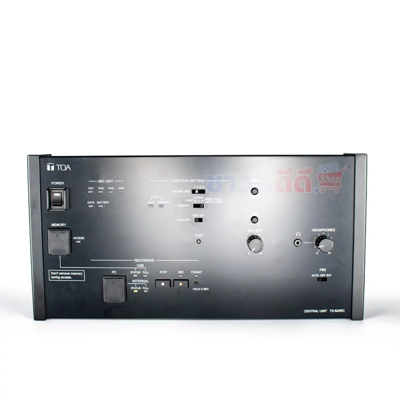 TOA TS-820RC เครื่องควบคุม ชุดประชุมแบบไร้สาย อินฟาเรด รองรับได้สูงสุด 64 Unit พร้อมฟังก์ชั่น บันทึกเสียง - Image 2