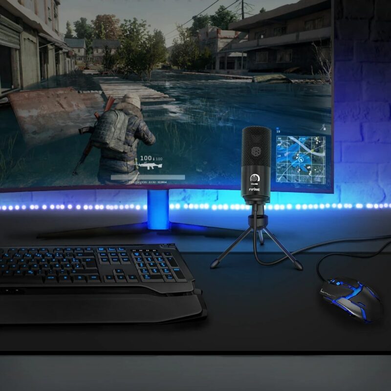 FIFINE K669B ไมค์บันทึกเสียง USB สำหรับเกมมิ่ง สตรีมมิ่ง และอัดเสียง
