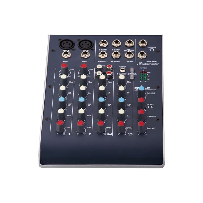 STUDIOMASTER C2S-2 มิกเซอร์ อนาล็อก 6 ชาแนล 2 Mic Inputs / 4 Stereo Inputs, 2 band EQ - Image 2