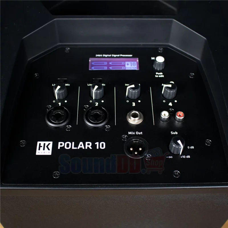 HK AUDIO POLAR 10 ลำโพง Active Column 6x3 นิ้ว ซับวูฟเฟอร์ 10 นิ้ว 2000 วัตต์ Built-in มิกเซอร์ 4 ชาแนลในตัว - Image 9