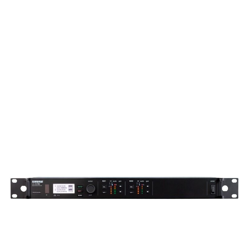 SHURE ULXD4D เครื่องรับสัญญาณไมค์ลอยดิจิตอล 2 ชาแนล แบบ VHF และ UHF (ไม่มีไมโครโฟน)