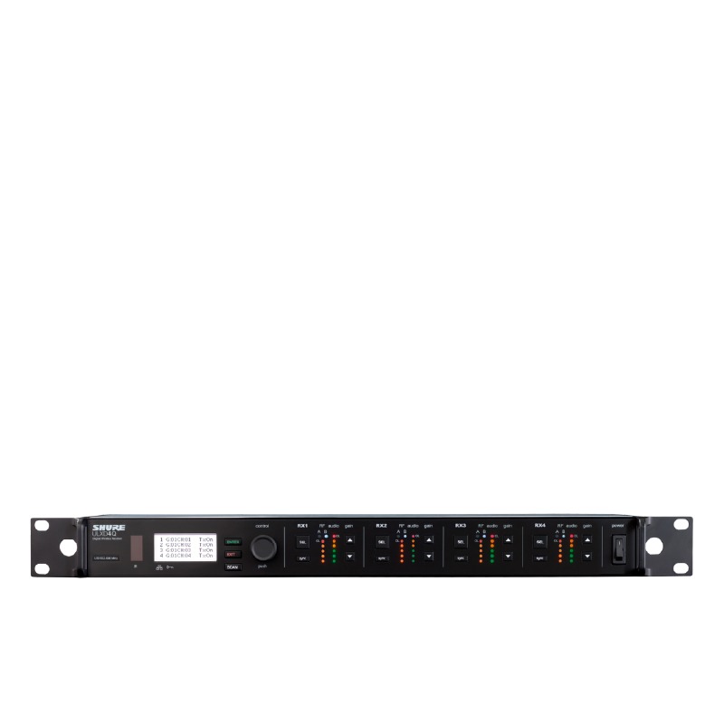 SHURE ULXD4Q เครื่องรับสัญญาณไมค์ลอยดิจิตอล แบบ VHF และ UHF (ไม่มีไมโครโฟน)