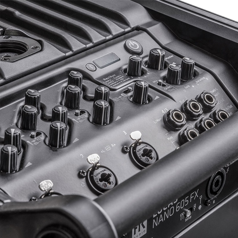 HK AUDIO LUCAS NANO 605FX ลำโพง Active Column 4.5x2 นิ้ว ซับวูฟเฟอร์ 10 นิ้ว 1500 วัตต์ Built-in ดิจิตอลมิกเซอร์ 5 ชาแนลในตัว - Image 2