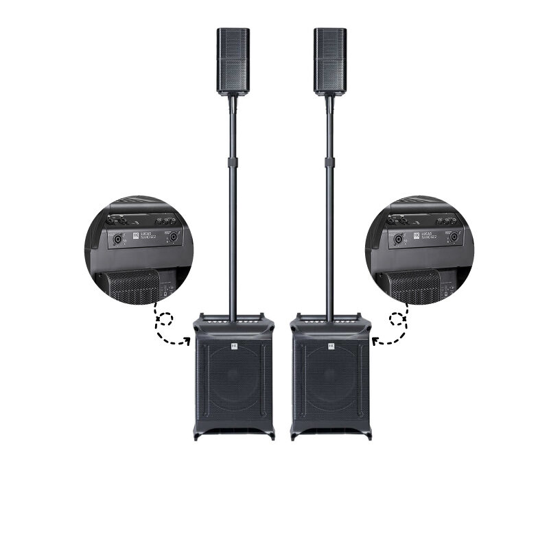 HK AUDIO LUCAS NANO 602/602 Twin ลำโพง Active Column 4.5x2 นิ้ว ซับ 10 นิ้ว 460W Built-in มิกเซอร์ 2 ชาแนลในตัว