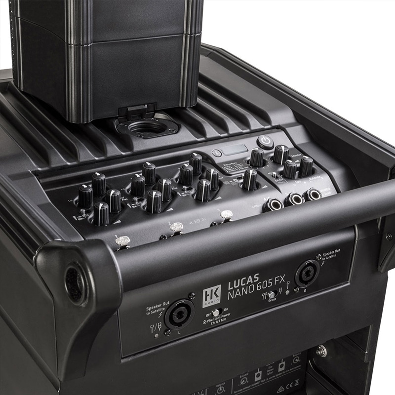 HK AUDIO LUCAS NANO 605FX ลำโพง Active Column 4.5x2 นิ้ว ซับวูฟเฟอร์ 10 นิ้ว 1500 วัตต์ Built-in ดิจิตอลมิกเซอร์ 5 ชาแนลในตัว - Image 4