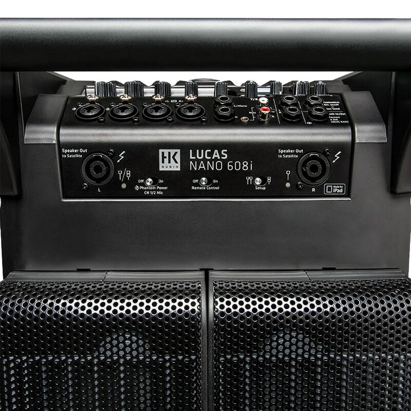 HK AUDIO LUCAS NANO 602/608I Twin ลำโพง Active Column 4.5x2 นิ้ว ซับ 10 นิ้ว 460W Built-in ดิจิตอลมิกเซอร์ 8 ชาแนลในตัว - Image 8