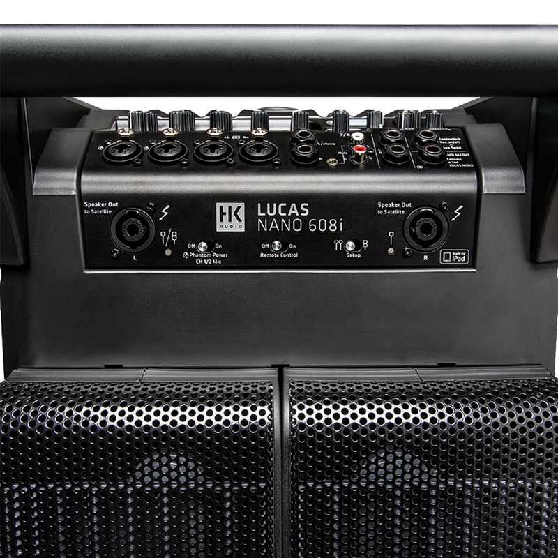 HK AUDIO LUCAS NANO 602/608I Twin ลำโพง Active Column 4.5x2 นิ้ว ซับ 10 นิ้ว 460W Built-in ดิจิตอลมิกเซอร์ 8 ชาแนลในตัว - Image 8