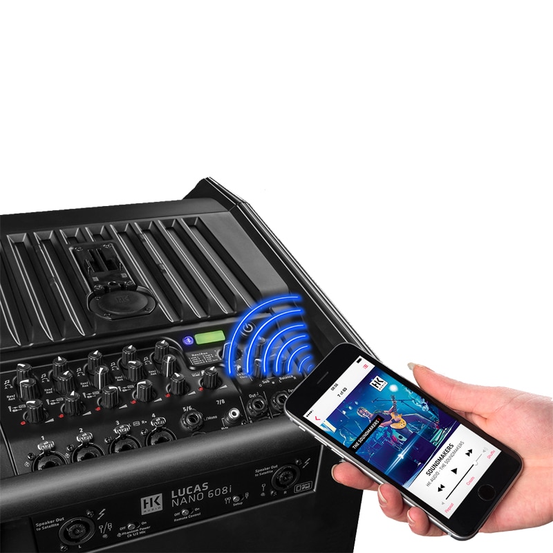 HK AUDIO LUCAS NANO 608I ลำโพง Active Column 4.5x2 นิ้ว ซับวูฟเฟอร์ 10 นิ้ว 460 วัตต์ Built-in ดิจิตอลมิกเซอร์ 8 ชาแนลในตัว - Image 7