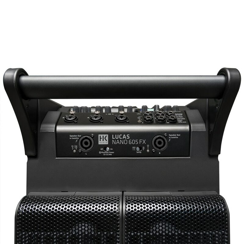 HK AUDIO LUCAS NANO 605FX ลำโพง Active Column 4.5x2 นิ้ว ซับวูฟเฟอร์ 10 นิ้ว 1500 วัตต์ Built-in ดิจิตอลมิกเซอร์ 5 ชาแนลในตัว - Image 5