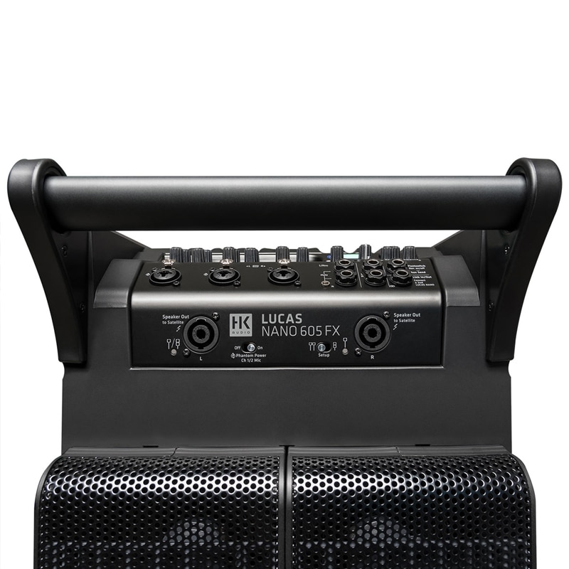 HK AUDIO LUCAS NANO 605FX ลำโพง Active Column 4.5x2 นิ้ว ซับวูฟเฟอร์ 10 นิ้ว 1500 วัตต์ Built-in ดิจิตอลมิกเซอร์ 5 ชาแนลในตัว - Image 5