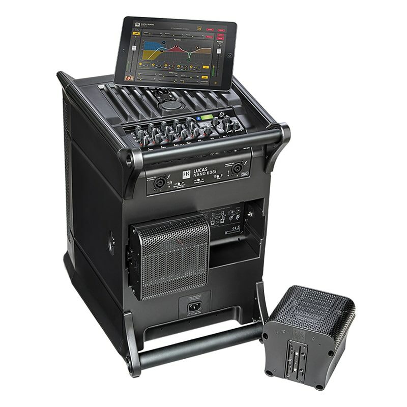 HK AUDIO LUCAS NANO 608I ลำโพง Active Column 4.5x2 นิ้ว ซับวูฟเฟอร์ 10 นิ้ว 460 วัตต์ Built-in ดิจิตอลมิกเซอร์ 8 ชาแนลในตัว - Image 3