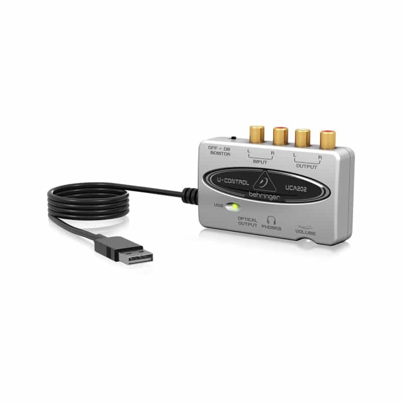 BEHRINGER UCA202 USB Audio Interface Ultra-Low Latency 2 In/2 Out with Digital Output