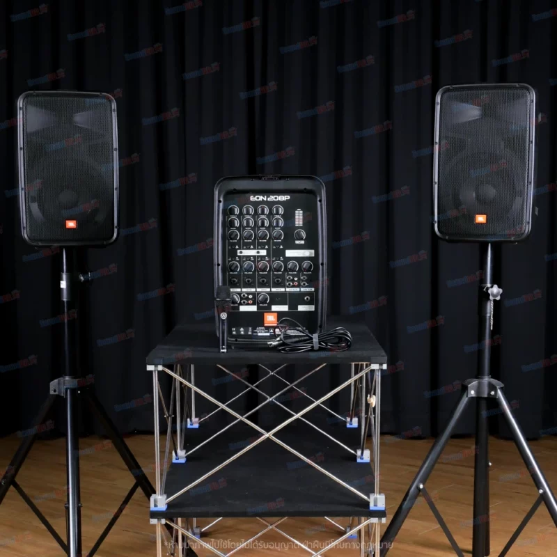 JBL EON208P ลำโพง 8 นิ้ว 2 ใบ เพาเวอร์มิก 8 ชาแนล 300 วัตต์ พร้อมไมค์ AKG - Image 5