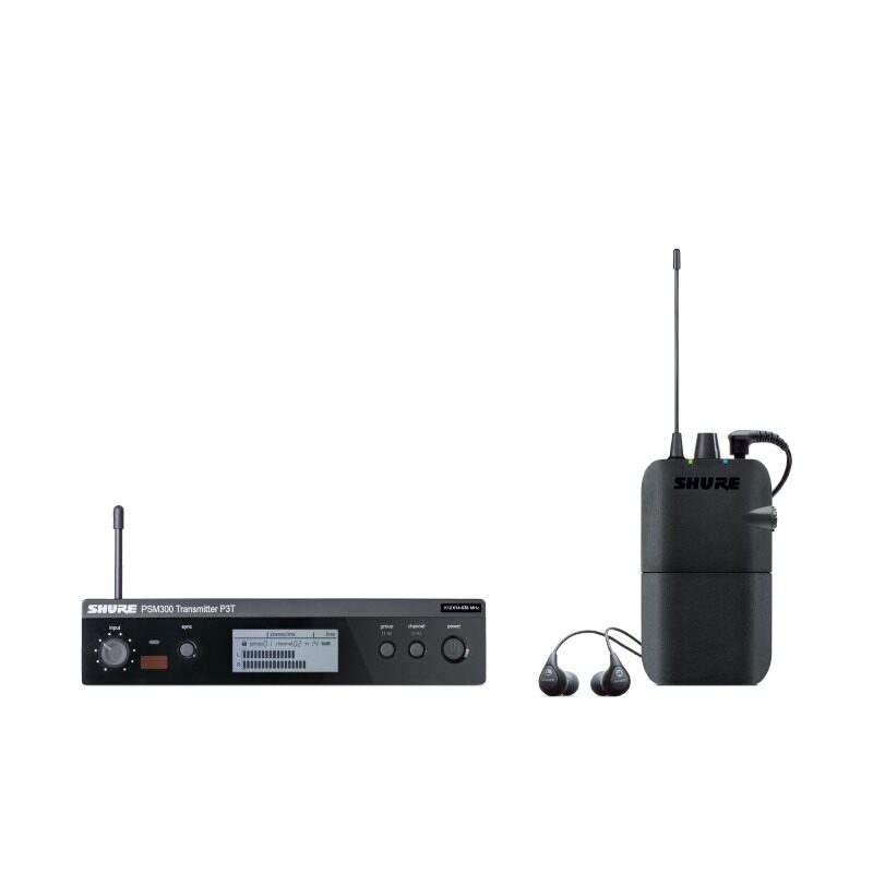 SHURE P3TER112GR-Q12 ชุดหูฟังมอนิเตอร์ไร้สาย ย่าน UHF