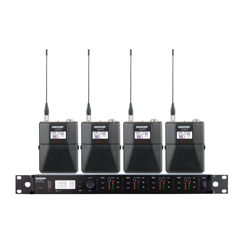 SHURE ULXD14QA ชุดเครื่องรับ/ส่งสัญญาณไร้สายดิจิตอล เครื่องรับ 4 ชาแนล แบบ UHF (ไม่มีไมโครโฟน)