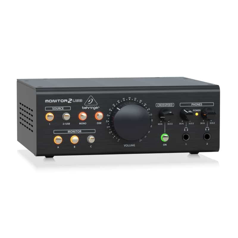 BEHRINGER MONITOR2USB High-End Speaker and Headphone Monitoring Controller with VCA Control and USB Audio Interface