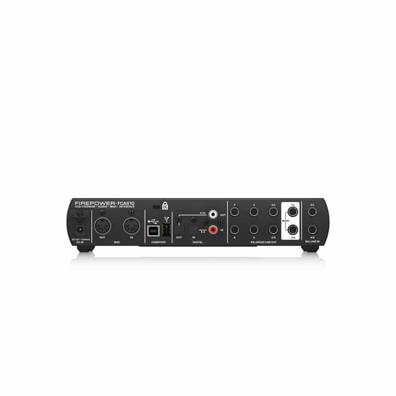 BEHRINGER FCA610 Audiophile 6 In/10 Out, 24-Bit/96 kHz FireWire/USB Audio/MIDI Interface with Midas Preamplifiers - Image 4