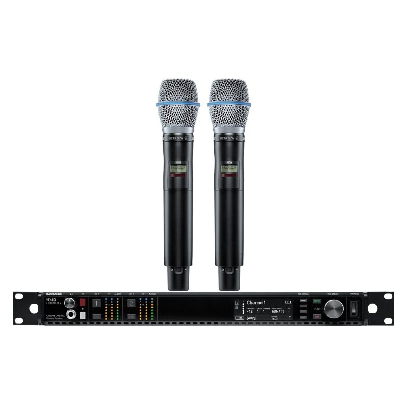 SHURE AD24DA/B87A-P55 ชุดไมค์ลอยดิจิตอล มือถือคู่ แบบ UHF
