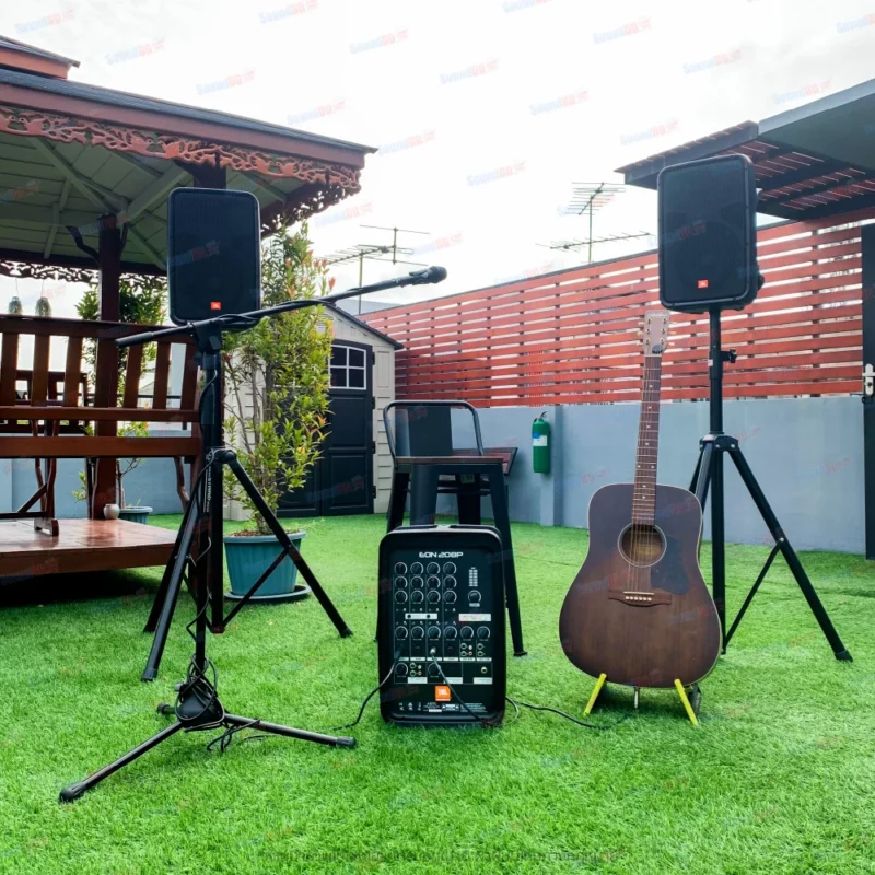 JBL EON208P ลำโพง 8 นิ้ว 2 ใบ เพาเวอร์มิก 8 ชาแนล 300 วัตต์ พร้อมไมค์ AKG - Image 4