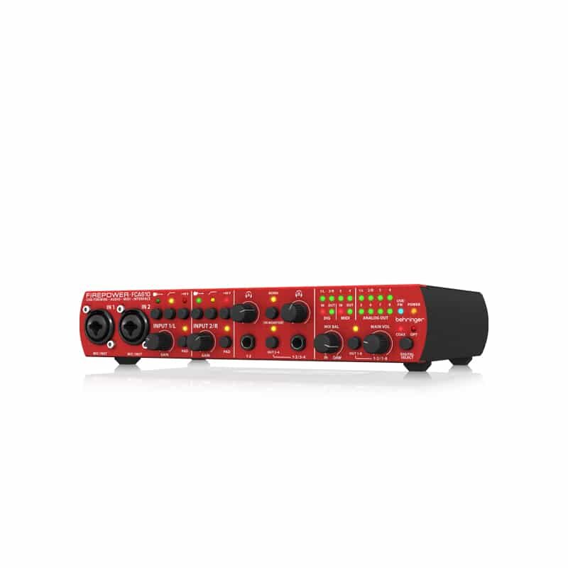 BEHRINGER FCA610 Audiophile 6 In/10 Out, 24-Bit/96 kHz FireWire/USB Audio/MIDI Interface with Midas Preamplifiers - Image 2
