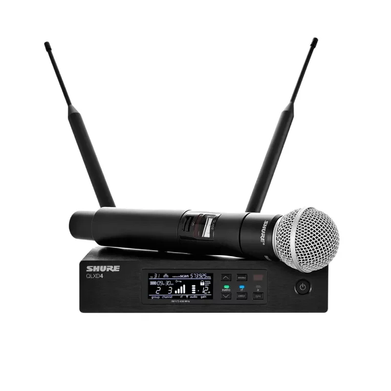 SHURE QLXD24A/SM58 ชุดไมค์ลอยดิจิตอล มือถือเดี่ยว แบบ VHF และ UHF