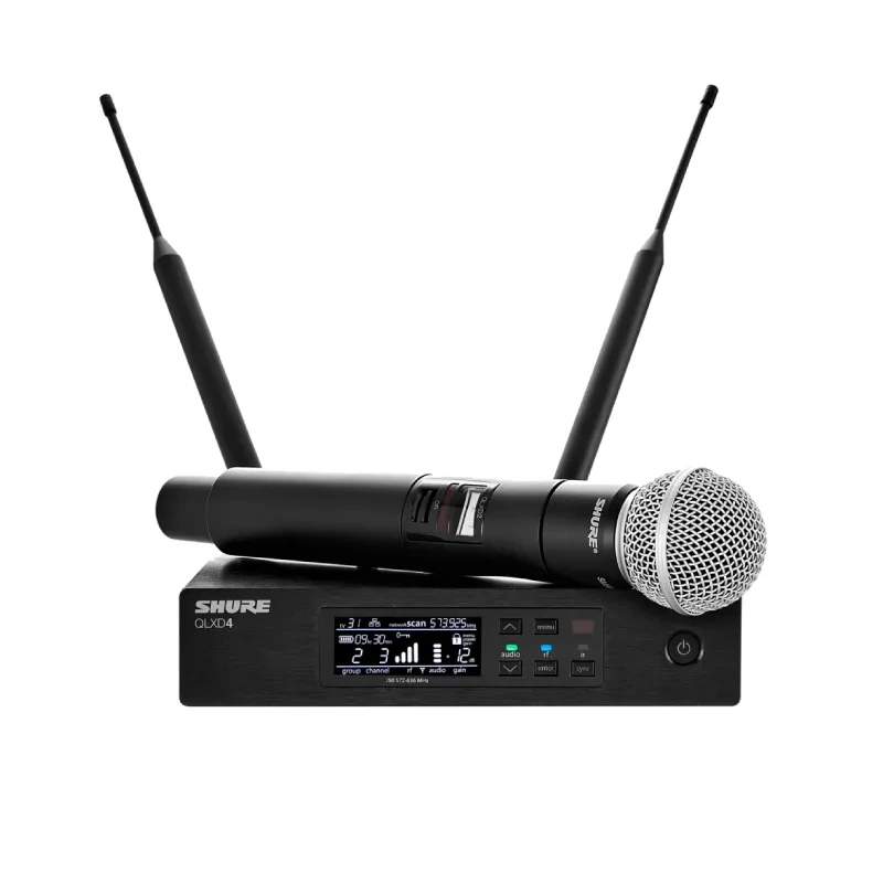 SHURE QLXD24A/SM58 ชุดไมค์ลอยดิจิตอล มือถือเดี่ยว แบบ VHF และ UHF