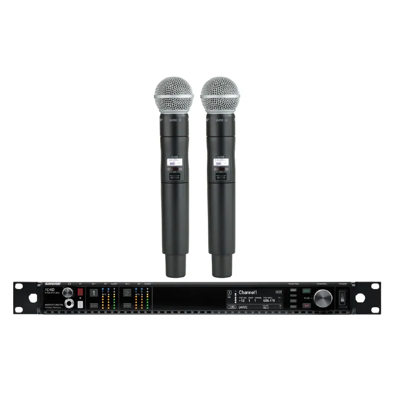 SHURE AD24DA/SM58-P55 ชุดไมค์ลอยดิจิตอล มือถือคู่ แบบ UHF