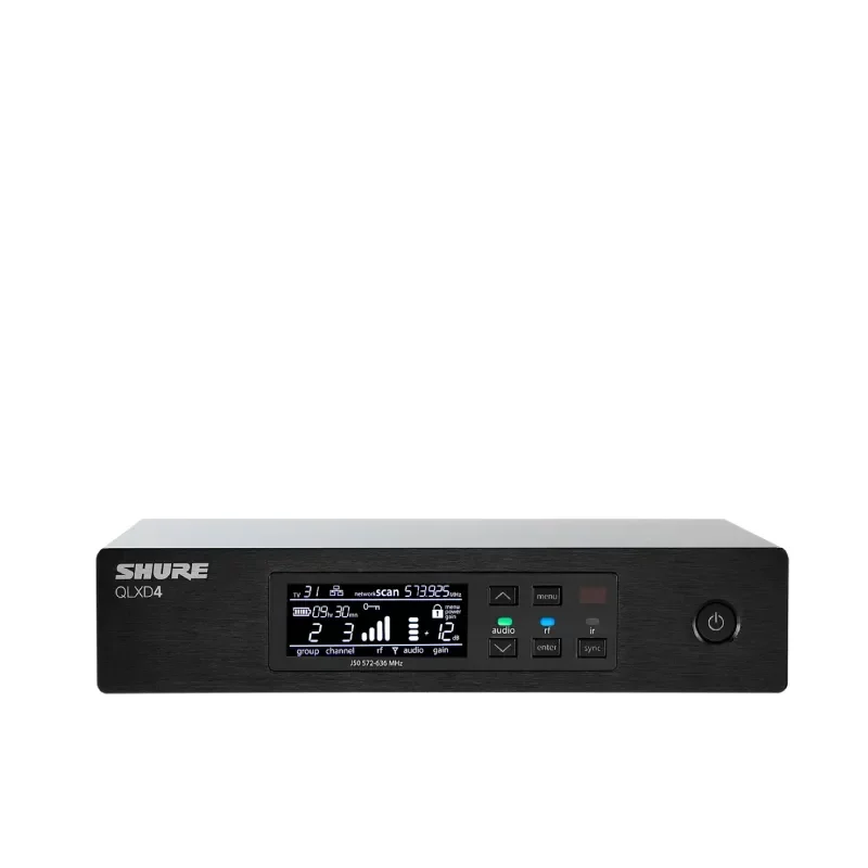 SHURE QLXD4A เครื่องรับสัญญาณไมค์ลอยดิจิตอล แบบ VHF และ UHF (ไม่มีไมโครโฟน)
