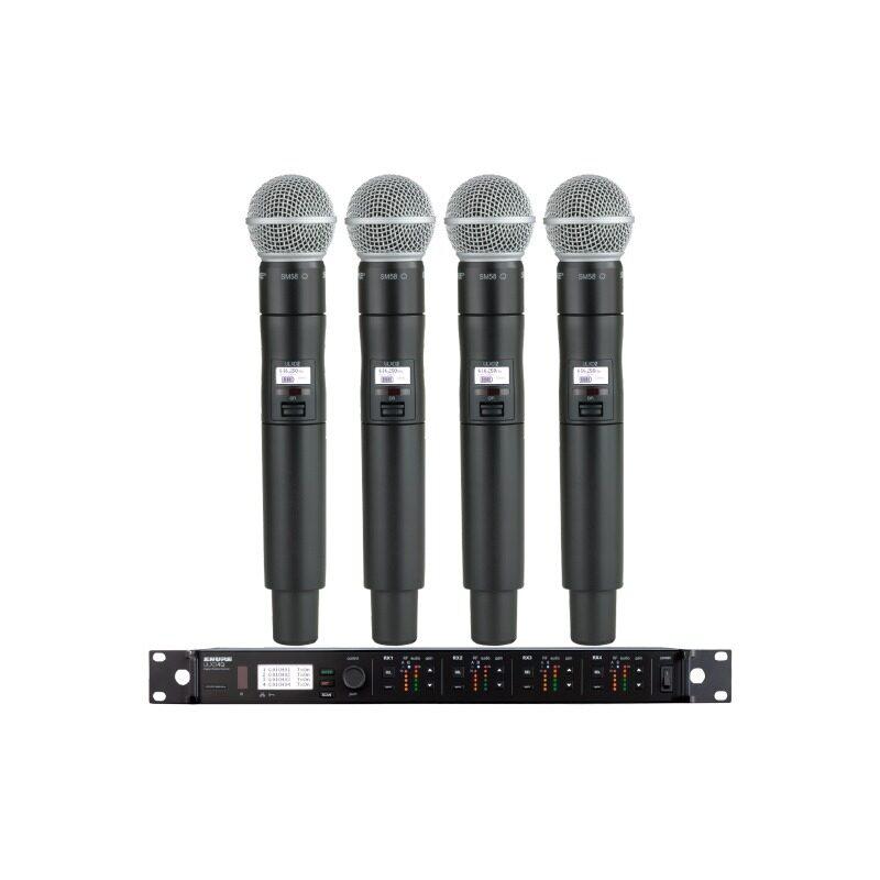 SHURE ULXD24QA/SM58 ชุดไมค์ลอยดิจิตอล 4 ตัว แบบ UHF