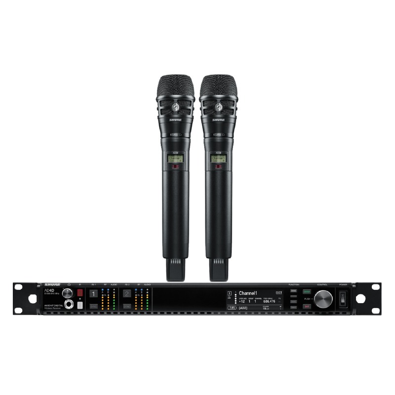 SHURE AD24DA/K8B-P55 ชุดไมค์ลอยดิจิตอล มือถือคู่ แบบ UHF