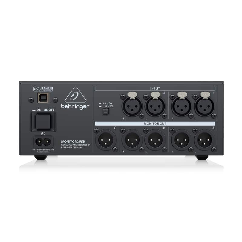 BEHRINGER MONITOR2USB High-End Speaker and Headphone Monitoring Controller with VCA Control and USB Audio Interface - Image 4