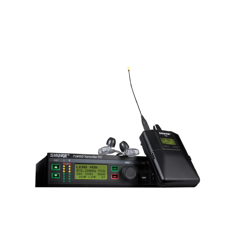 SHURE P9TERA+425CL-Q12 ชุดหูฟังมอนิเตอร์ไร้สาย Wireless Personal Monitor System คลื่นความถี่ 748-758 MHz
