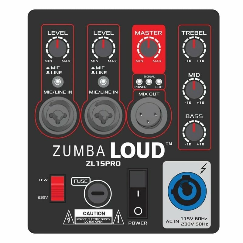 DS18 ZL-15PRO ZUMBA LOUD ตู้ลำโพง 15 นิ้ว 2000 วัตต์ มีแอมป์ในตัว คลาส AB - Image 3