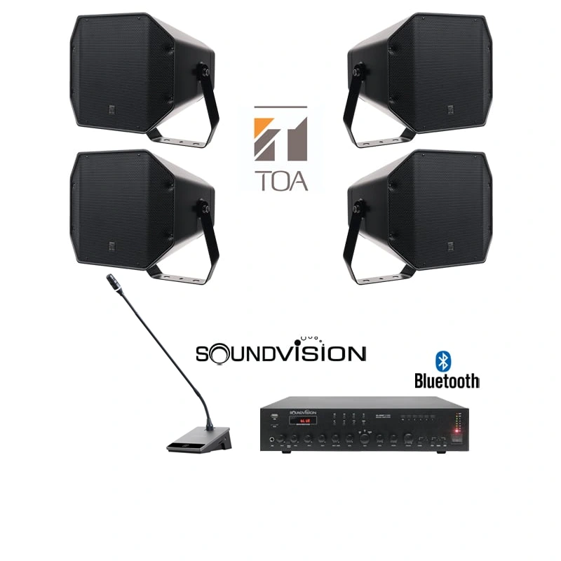 SOUNDVISION ชุดเครื่องเสียง SET-ประกาศ พร้อมใช้