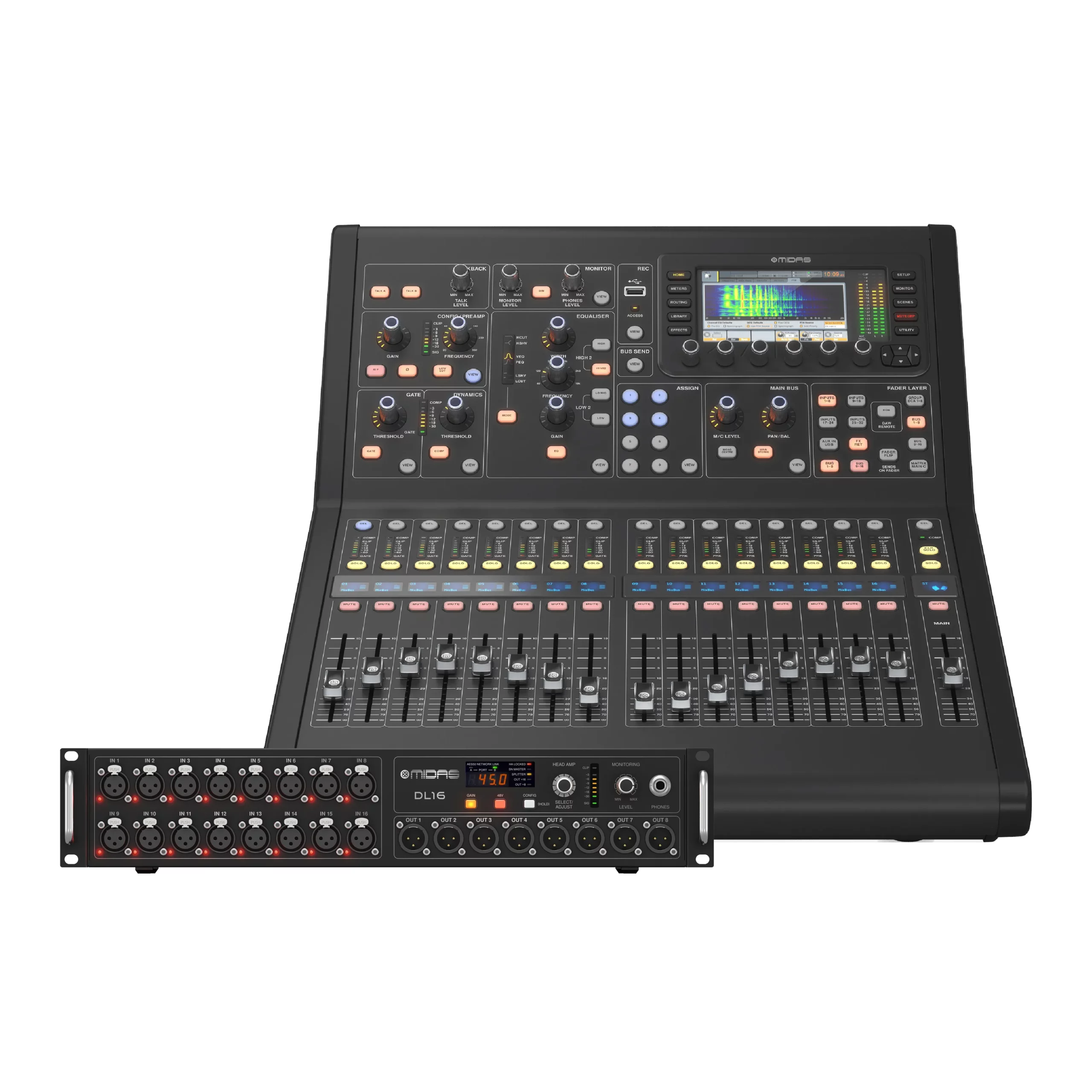 MIDAS M32R LIVE x MIDAS DL16