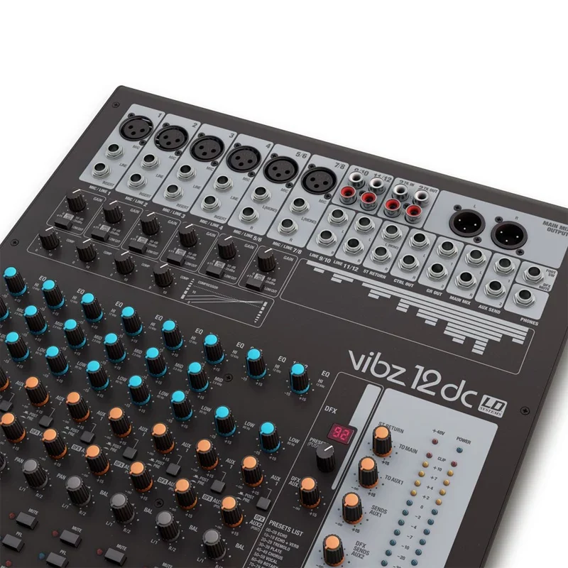 LD SYSTEMS VIBZ 12 DC มิกเซอร์ อนาล็อก 12 ชาแนล พร้อม DFX และ Compressor - Image 3