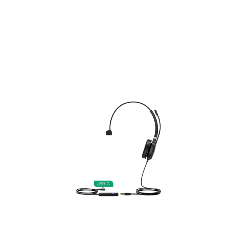 YEALINK UH36 Mono หูฟังตัดเสียงรับกวน การเชื่อมต่อ USB และ 3.5 มม. รองรับ Microsoft Windows, Apple Mac OS - Image 2