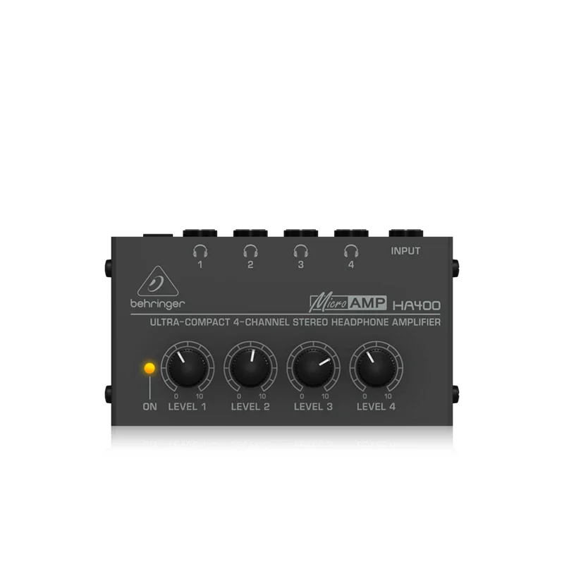BEHRINGER MICROAMP HA400 แอมป์หูฟัง 4 ชาแนล สำหรับการใช้งานในสตูดิโอและบนเวที