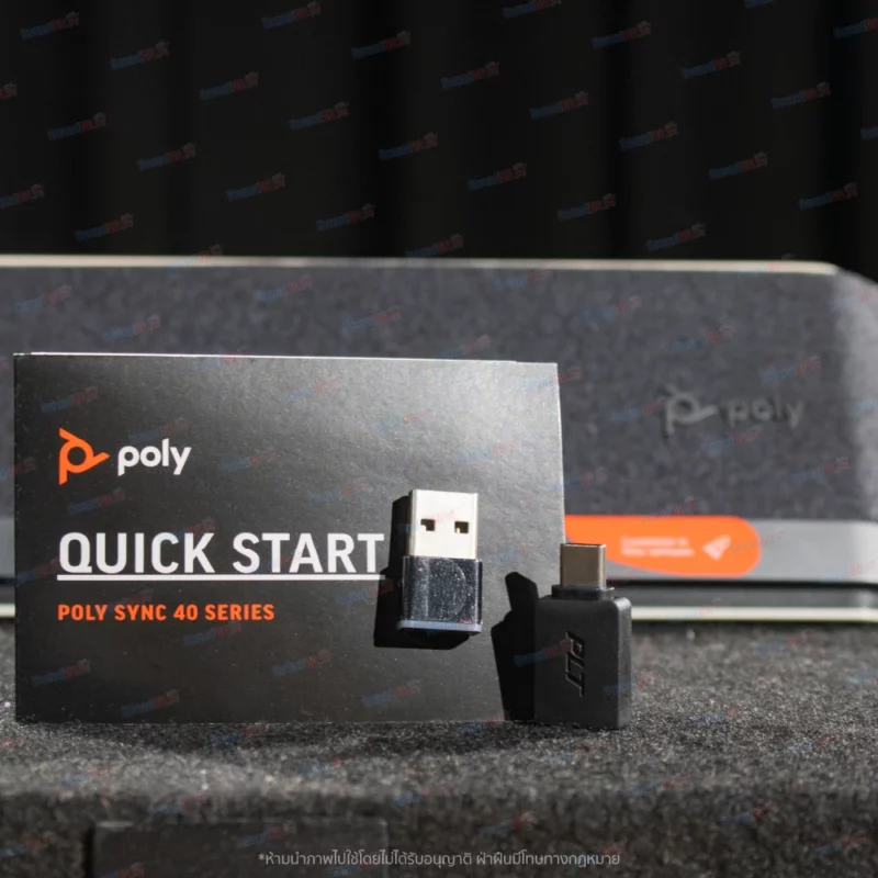 POLY SYNC 40+ สปีกเกอร์โฟน พร้อม Dongle USB-A บลูทูธ 5.1 มี Bass reflex ในตัว รองรับภาษาไทย - Image 6