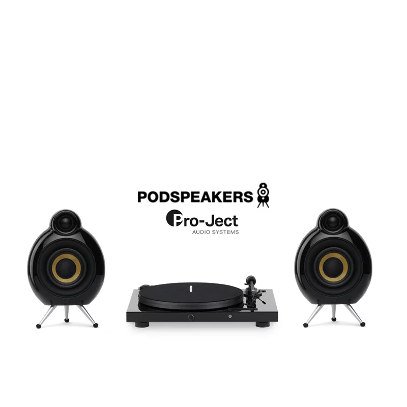 PRO-JECT Juke Box E + Micropod SE Mkll เครื่องเล่นแผ่นเสียงไวนิล พร้อมลำโพงฟังเพลง 3 นิ้ว 2 ทาง