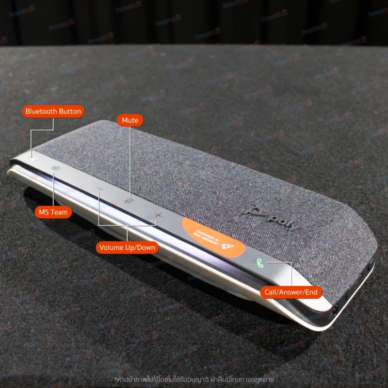 POLY SYNC 40+ สปีกเกอร์โฟน พร้อม Dongle USB-A บลูทูธ 5.1 มี Bass reflex ในตัว รองรับภาษาไทย - Image 3