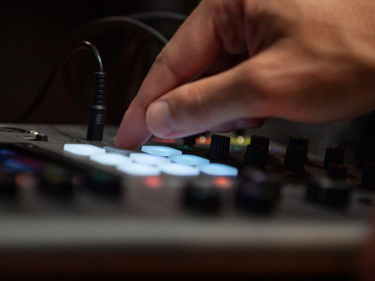 multi-colored sound pads