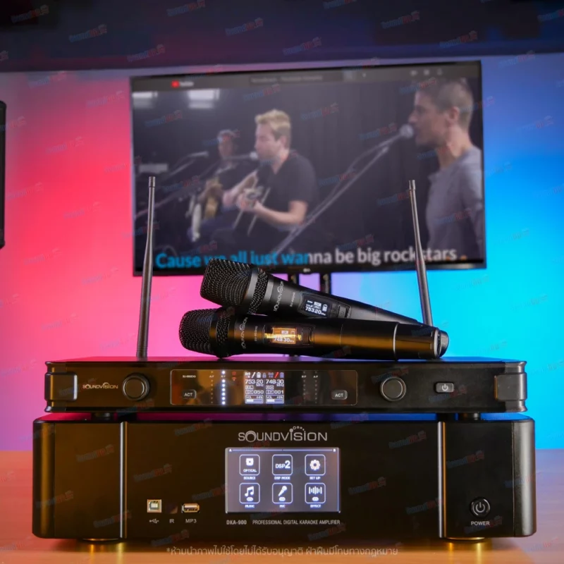 ชุดคาราโอเกะ OKE DKA-900 SET 3 (ลำโพง PHILIPS CSS-1310/98 แอมป์ SOUNDVISION DKA-900 ไมค์ลอย SU-850DG) - Image 2
