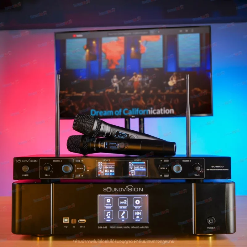 ชุดคาราโอเกะ OKE DKA-900 SET 4 (ลำโพง PHILIPS CSS-1310/98 แอมป์ SOUNDVISION DKA-900 ไมค์ลอย SU-890D-II/HT) - Image 2